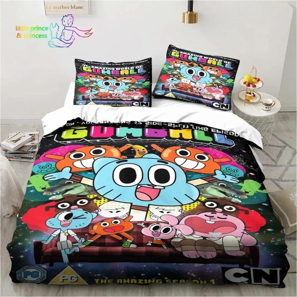 Καταπληκτικό Κόσμος του Γκάμπολ 3D Εκτυπωμένο Σετ Κλινοσκεπασμάτων Μονό Δίκλινο Πλήρες Κουίν Κινγκ Μέγεθος Σετ Κρεβατιού Κρεβατοκάμαρας για Ενήλικες Παιδιά Δώρο