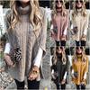 Amazon Autumn European and American Turtleneck Solid Street Sweater for Trendsetters, Loose and Fashionable Women's Shawl, Elegant and Elegant Long