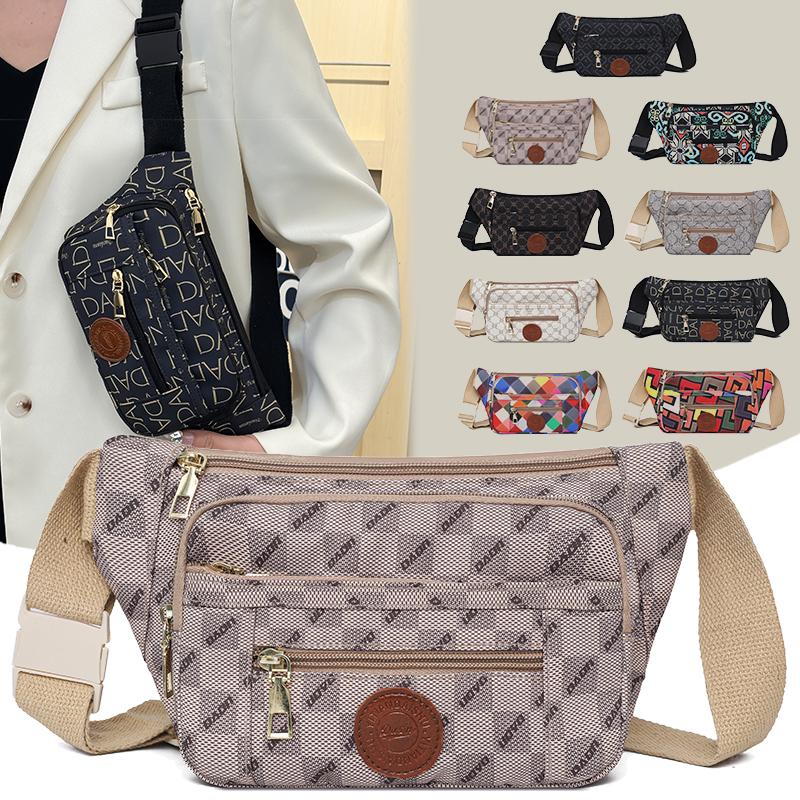 Modische Hüfttasche, Reißverschluss, geeignet für Outdoor-Aktivitäten, Crossbody-Sporttasche, lässige Umhängetasche, mehrschichtig c