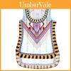 New Stylish European American Sleeveless Vintage Print Tank Top Plus Size