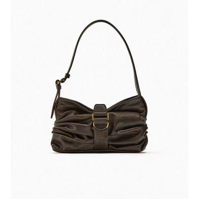 

JIAERDI Hot Girls Vintage Crinkled Brown Handbag Women Harajuku Buckle Tote Bag Ladies Luxury Trendy Leather Y2k Shoulder Bag 25x15x6cm
