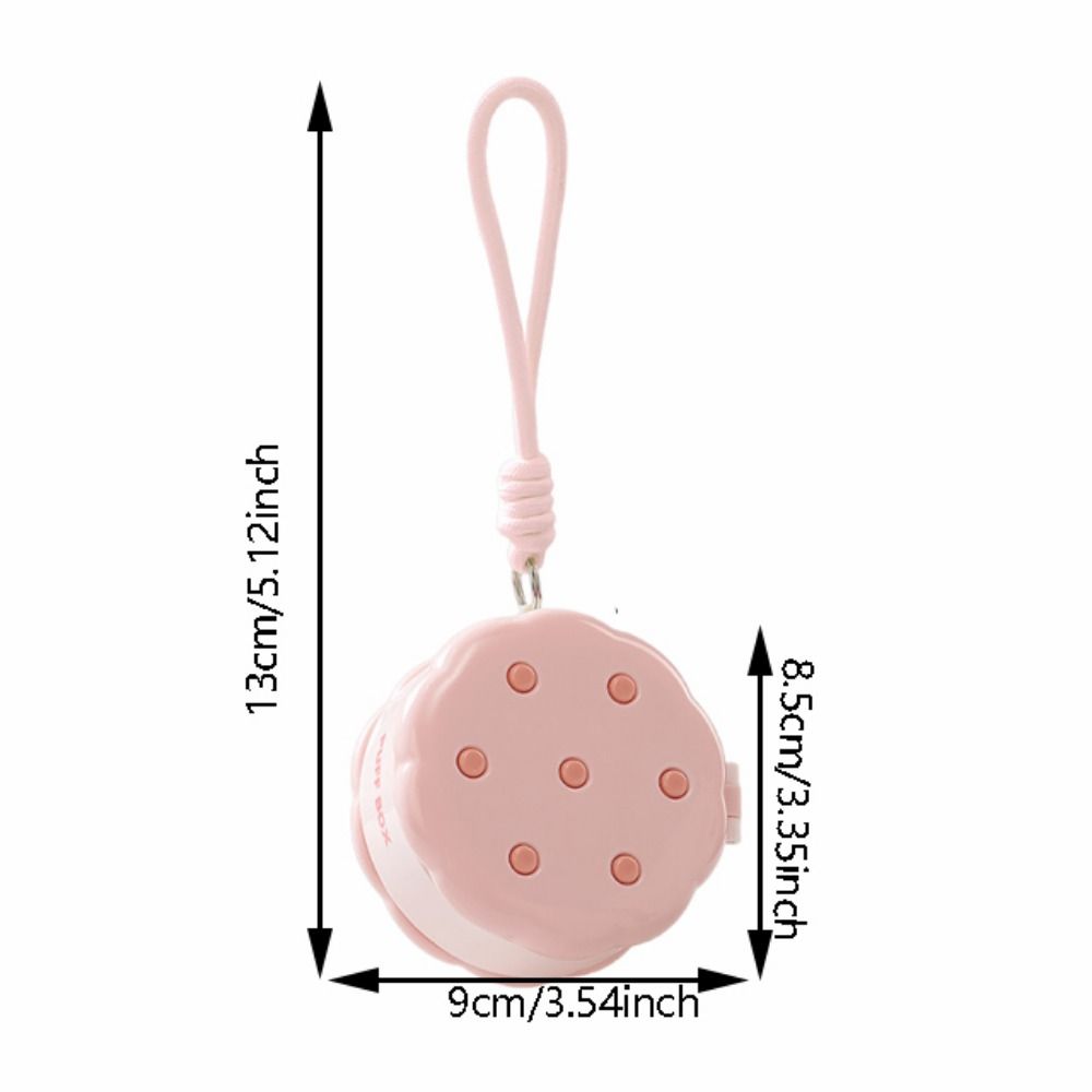 1/2/3Pcs Cookie Shape Powder Puff Storage Box Multifunctional Dustproof Case  Portable Use