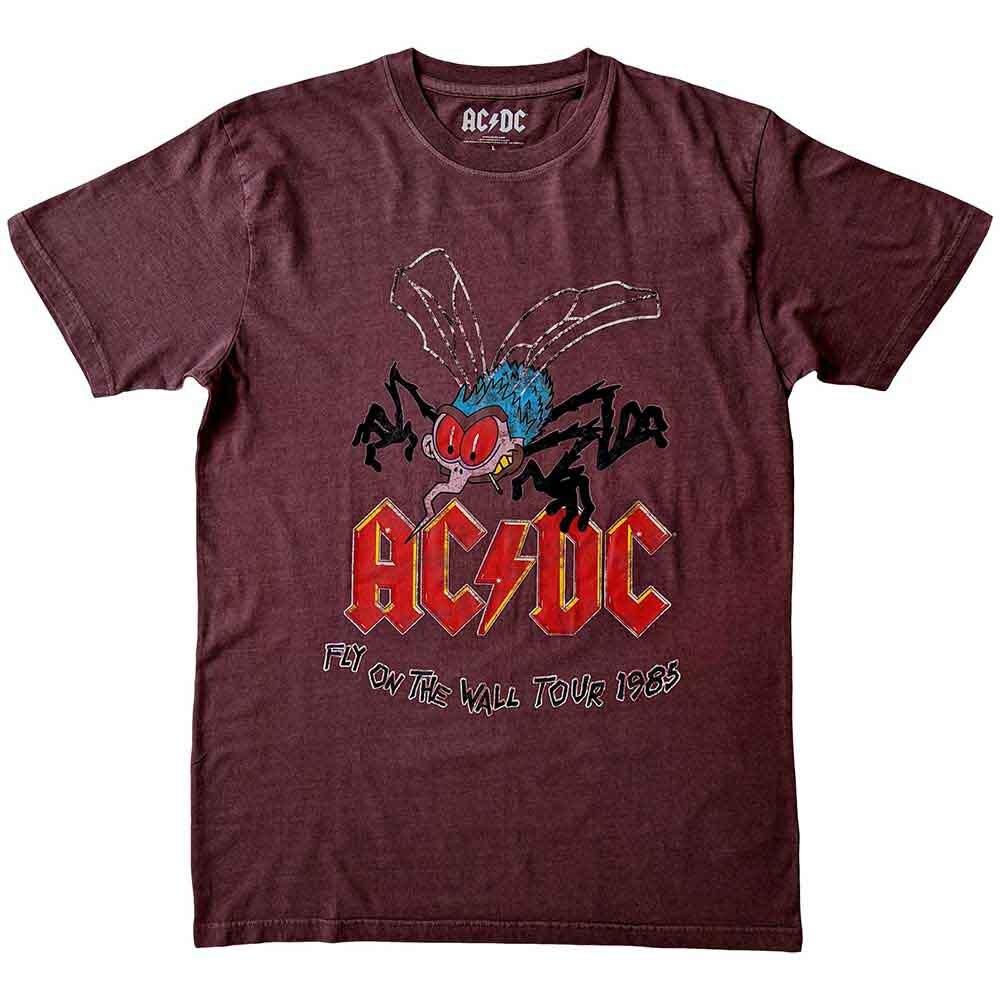 AC/DC  Fly On The Wall Tour  Бордово-красная футболка - НОВАЯ Унисекс футболка XXXXL