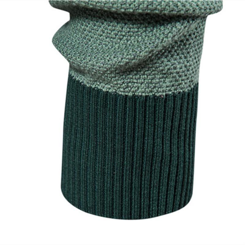Maglione da Uomo a Girocollo a Manica Lunga in Maglia con Design Color Block Casual Invernale Pullover per Giovani Adulti