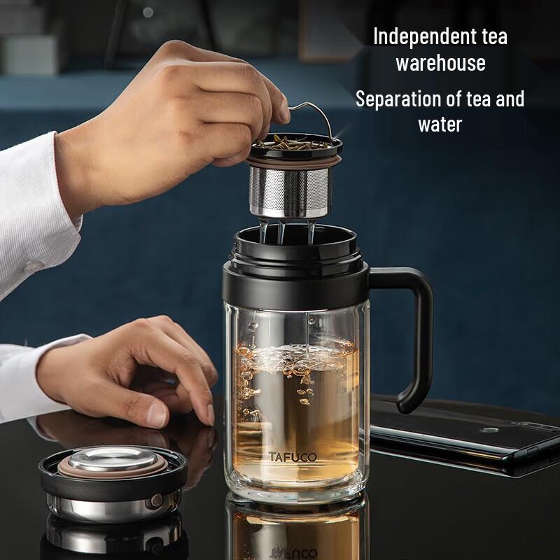 TAFUCO T6179 Double-Layer Glass Business Cup