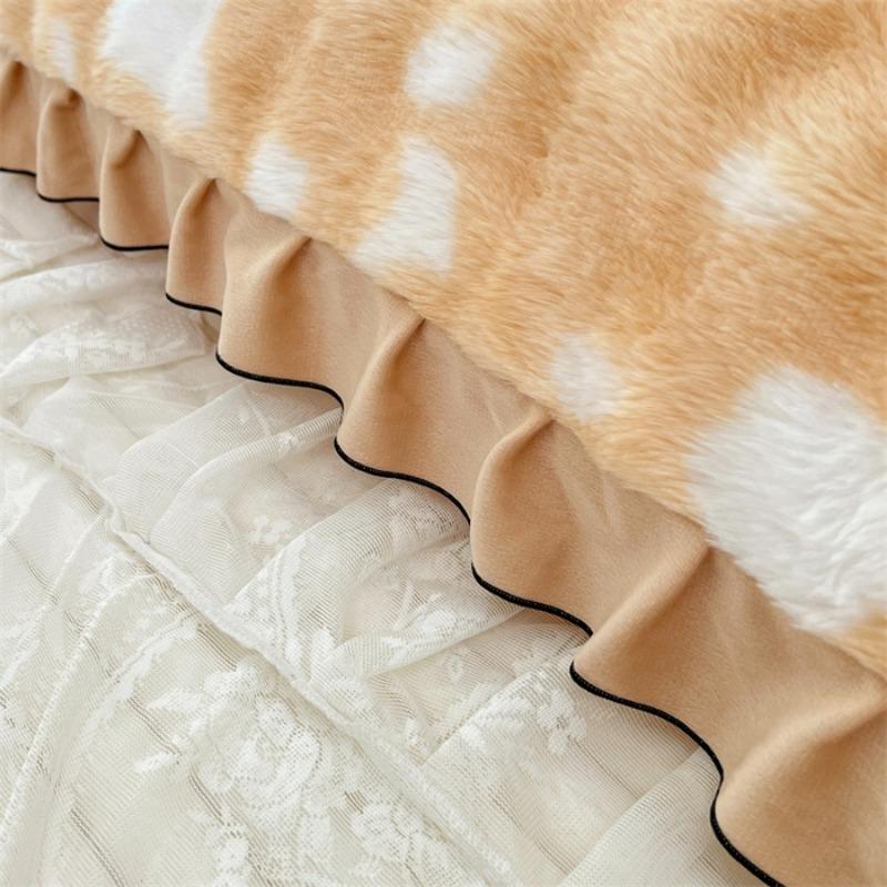 Thickened Rabbit Plush Warm Long Pillowcase Autumn and Winter Extended Envelope Pillowcase, No Pillow Core