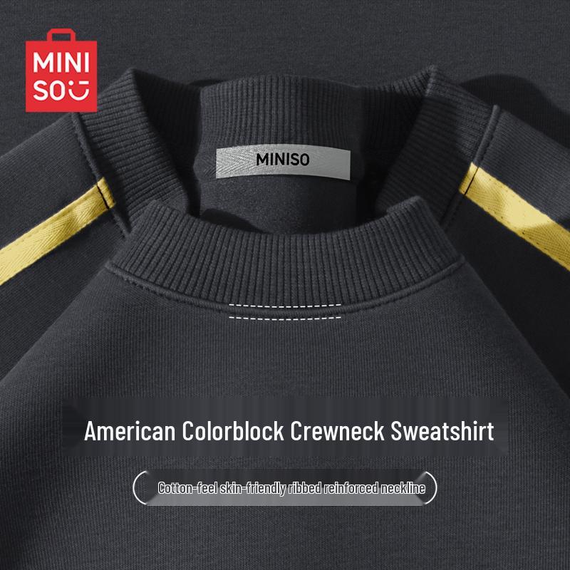 MINISO Men s American Style Round Neck Sweatshirt M