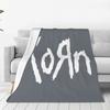 Music Rock Korn Band  Blanket Soft Warm Flannel Throw Blanket Bedspread for Bed Living Room Picnic Travel Home Couch