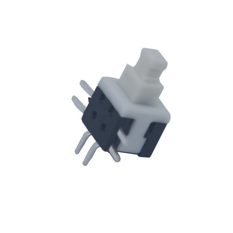 In Stock: 5.8x5.8 and 8.5x8.5 High/Flat Head Self-Locking Button Switch, Non-Locking Option Available