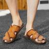 Shoes Men's summer cool and breathable fashionable high-quality leather beef tendon sole half a pack of sandals tide shoes