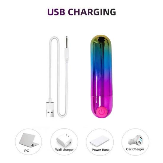 Women Electric Massager 10 Modes Adjustable USB Rechargeable Waterproof Compact Design Portable Travel Mini Massager