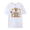 Vintage Halloween Skeleton Rock On Hand Skeleton Unisex Boys Street Wear T Shirt Camisetas De Hombre Man Tops Tees Graphic