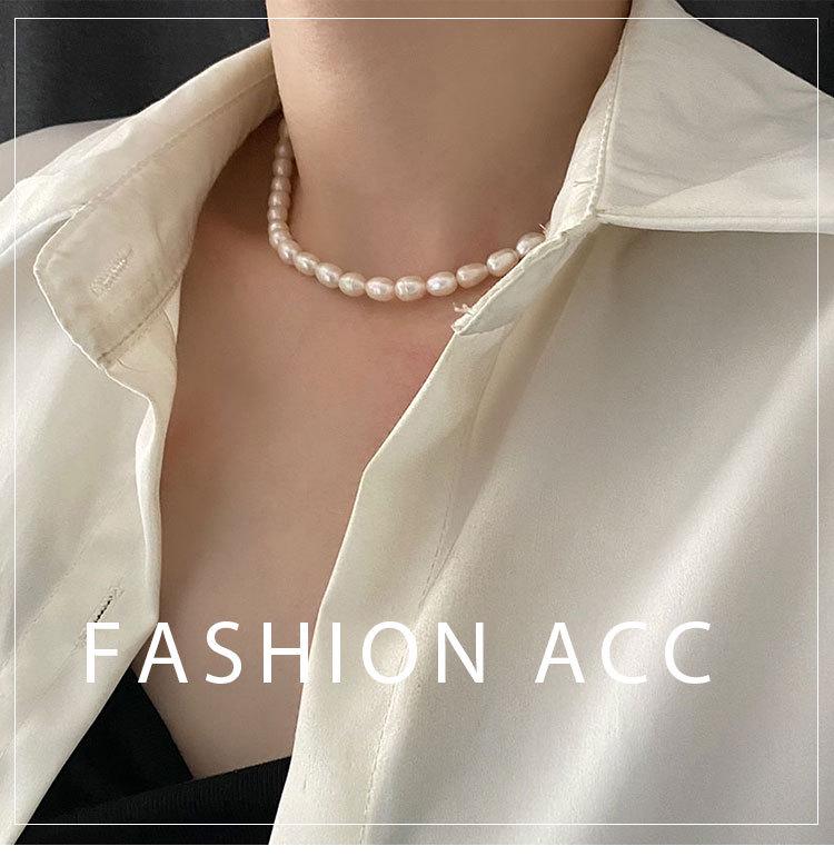 2023 Summer Luxury Freshwater Pearl Clavicle Necklace for Women: Baroque Sweet, Cool Style
