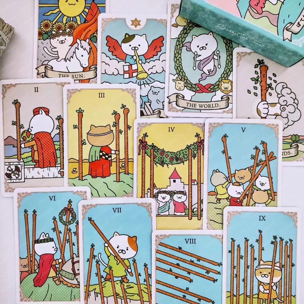 Kawaii Cat Tarot Deck – Nur 22 Major Arcana Karten, Süße Katzen-Illustrationen, Inkl. Online-Guide Für Anfänger