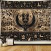 Antikes ägyptisches Wandteppich Mystisches Symbol Wandbehang Tuch Zuhause Alte Kultur Retro