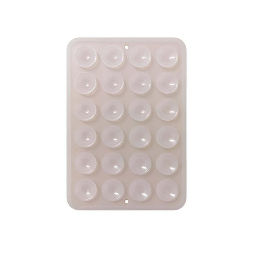 Black Silicone Anti-Slip Phone Stand: 24 Portable, Minimalist Suction Cup Stickers