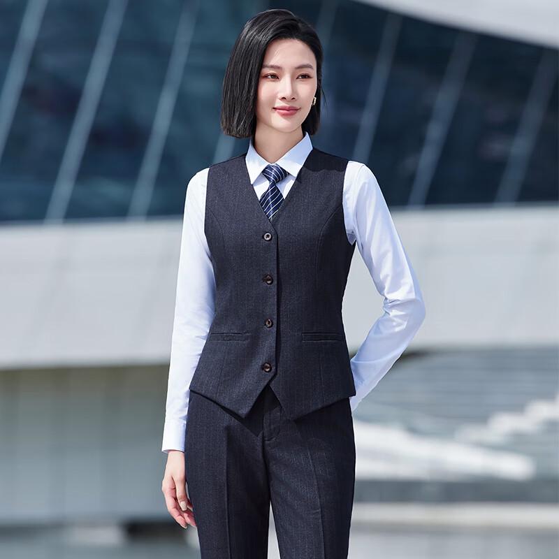 Troyman Professional Striped Suit Vest