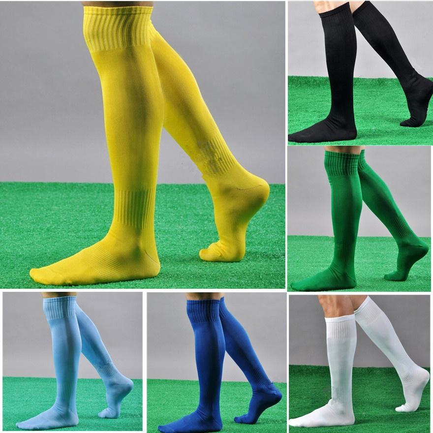 Buy Pair of socks men striped knee high tube socks football rugby