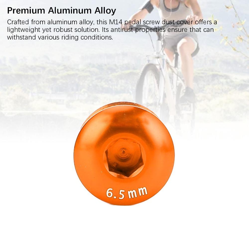 2 STuks M14 Draad Fietspedaal Stofkap 6,5 mm Fietspedaal Vergrendelschroef Fietspedaal Bescherming