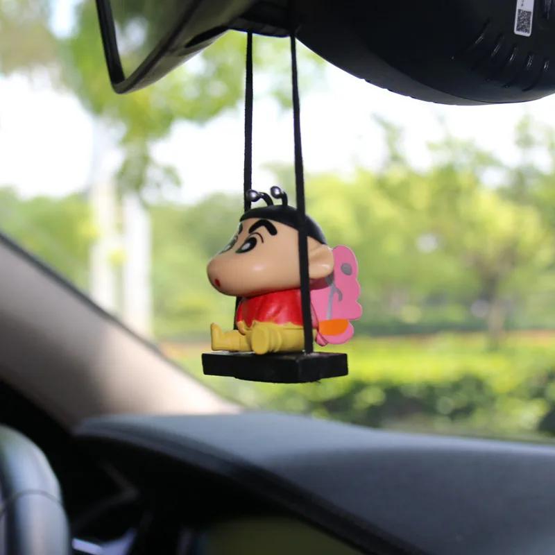 5 Types Anime Crayon Shin-chan Action Figure PVC Model Toys Doll Car Ornaments Hanging Pendant Rearview Mirror Gifts