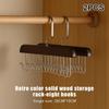 #1/2PCS Versatile Wooden Hat Organizer Rack With Hooks Caps Belts Ties Storage Space-Saving Home Retail Display Clothes Storage