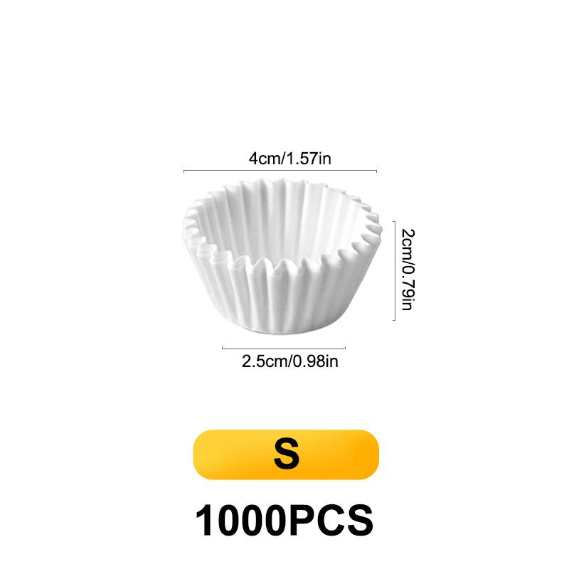 500/1000 st Chocalate Pappersformar Bakning Muffin Tårtkoppar Former Muffinspapper Vita Festbricka Form Fettavvisande Omslag Hållare