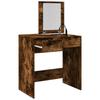 Makeup Table with Mirror Smoked Oak 28.7 x 18.3 x 47.2 in (73 x 46.5 x 120 cm)