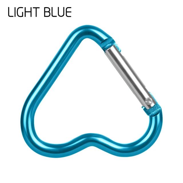Heart-shape Carabiner Mini Metal Buckle Hook Clip Backpack Keychain Outdoor Tool Hiking Survival Climbing Equipment 1pcs