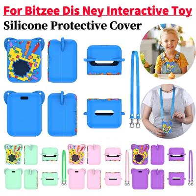 Silicone Case Anti-Scratch Protective Skin Sleeve Silicone Cover Case Shockproof with Lanyard for Bitzee Dis Ney Interactive Toy