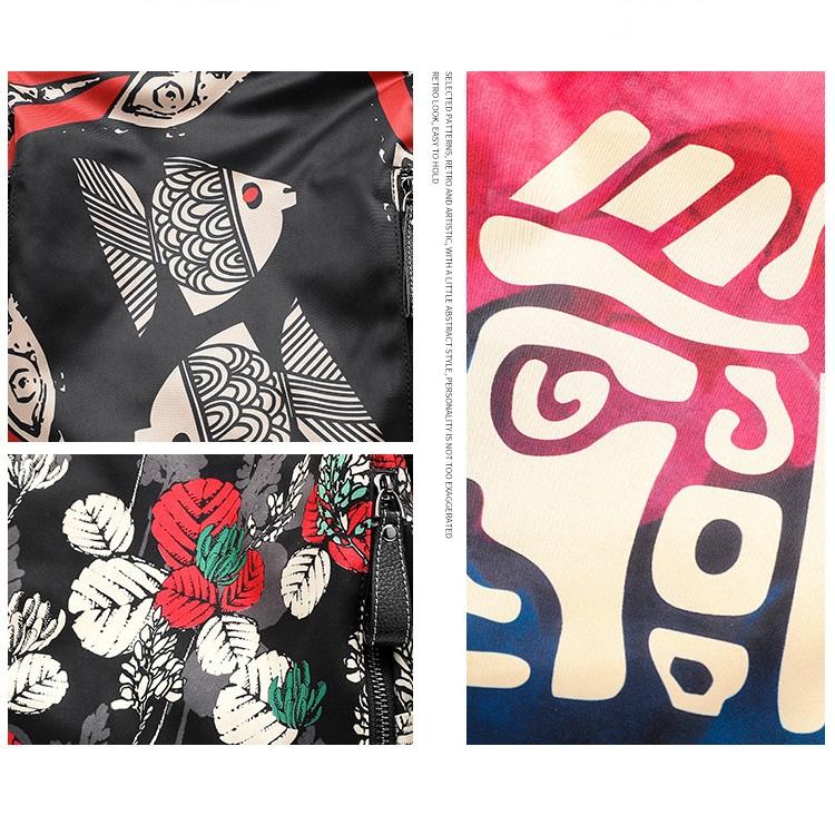 Backpack Women's Ethnic Style Printed Single Shoulder Crossbody Bag Simple and Lightweight Travel Backpack