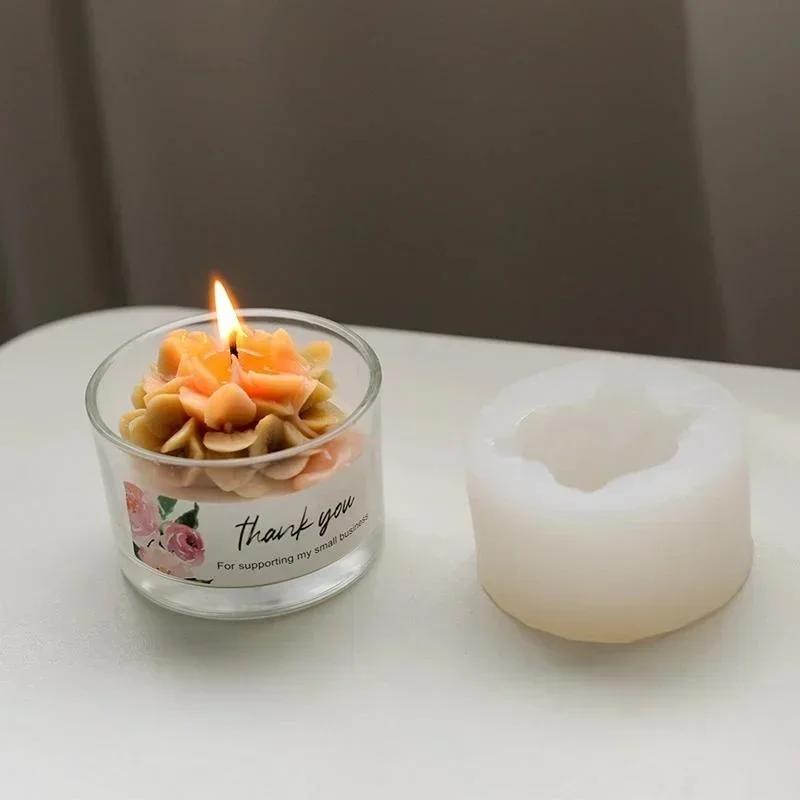 Hortensienblütenform Dekoration Pflanze Seifenformen Blumen Kerzenformen Bouquet Herstellung Ton Silikonformen Kerzenherstellungsset