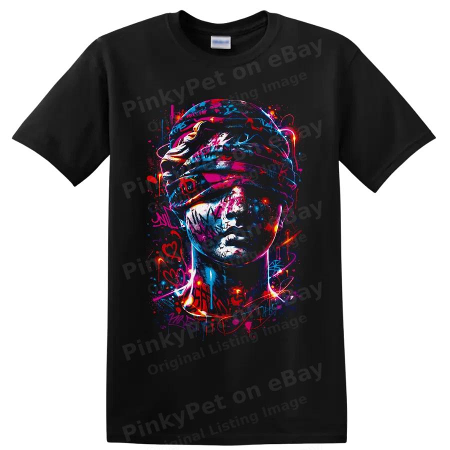 Neon Soldier Helmet Graffiti Art T Shirt Urban Streetwear Graphic Tee Gift Idea