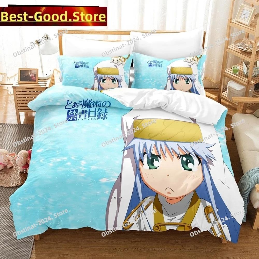 3D Anime A Certain Magical Index Bedding Set Duvet Cover Full Queen King Size Pillowcase Printed Aldult Kid Bedroom Single Twin