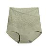 Women High Waist Lace Briefs Graphene Crotch Antibacterial Tummy Control Butt Lifting Plus Size Underwear