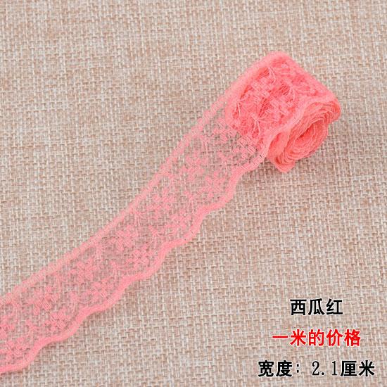 21mm woven cotton lace unilateral Handicrafts Embroidered Net trim DIY sewing curtain craft decoration   cotton trim lace ribbon
