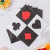 Poker Printed Napkins Black And White Heart-Shaped Patterns Disposable Tableware Pads Birthday Party Decorations Party Supplies