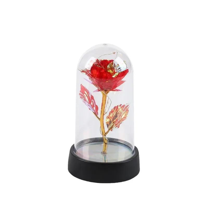 LED Simulation Rose Flower Light Beautiful Realistic Looking Night Light Rose Eternal Flower Party Supplies For Valentine's Day