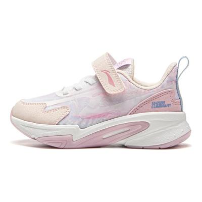 Li Ning Kinder Colorblock Buchstaben Low Top Freizeitschuhe Kinder Sneaker Pink YKNU072-2