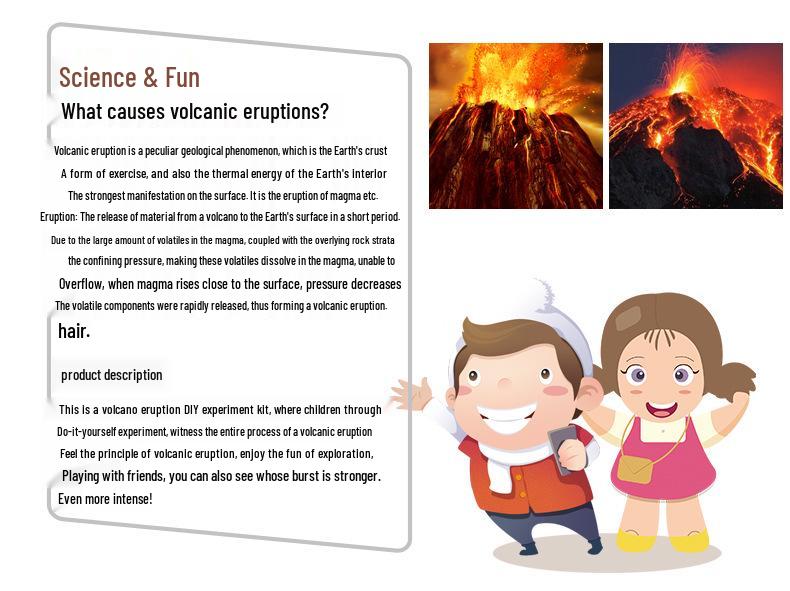 Educational Volcano Eruption Model Set for Kids