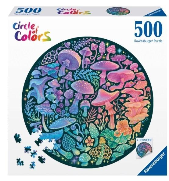 Puzzle 2D 500 Paleta Kolorów. Grzyby
