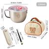 1200ML 304 Stainless Steel Instant Noodles Bowl Large Capacity Lunch Box Ramen Bowl Portable Food Container With Lid