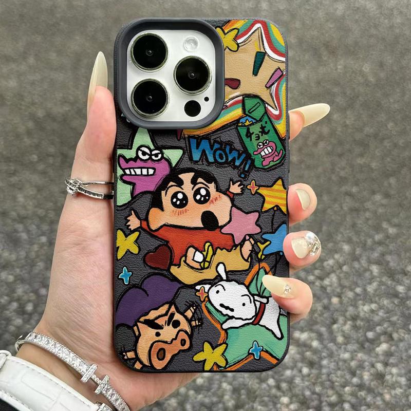Crayon Shin Shirt Doodle Suitable for Apple 15 Promax Mobile Phone Case IPhone 14 New 13 Protective Case 12 Women's Model