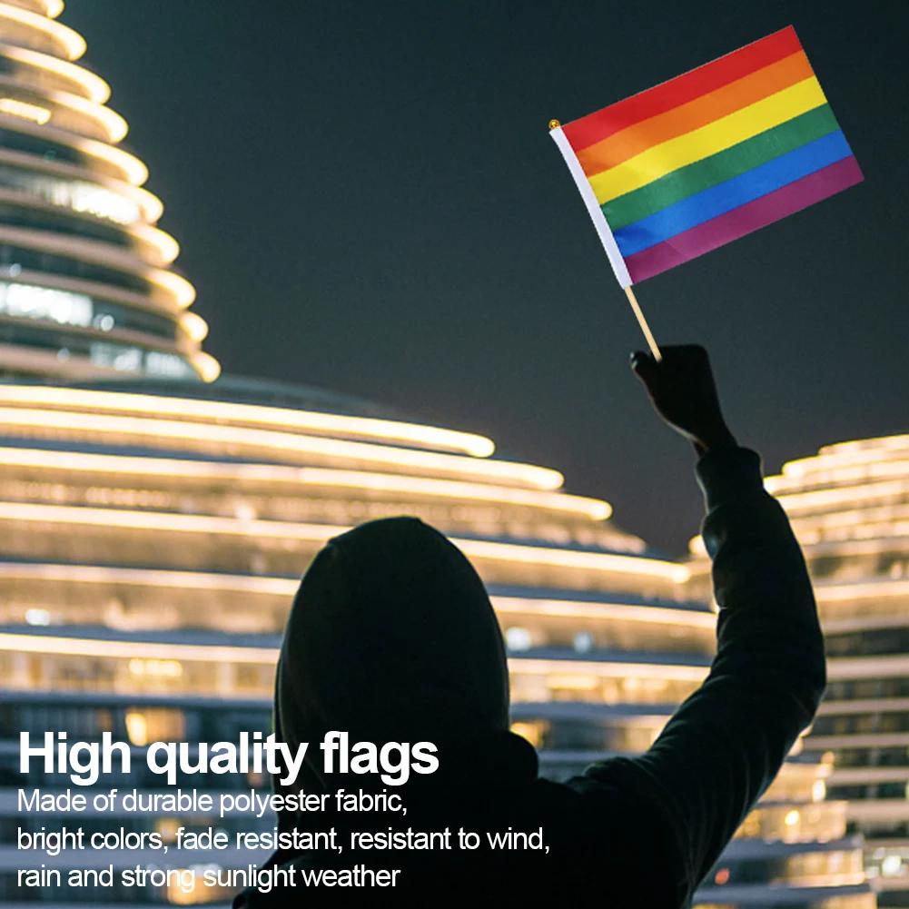 90X150cm LGBT Pride Rainbow Flags Banners Vivid Color Rainbow LGBT Decorative Garden Flag Double Stitched for Home/Outdoor Decor