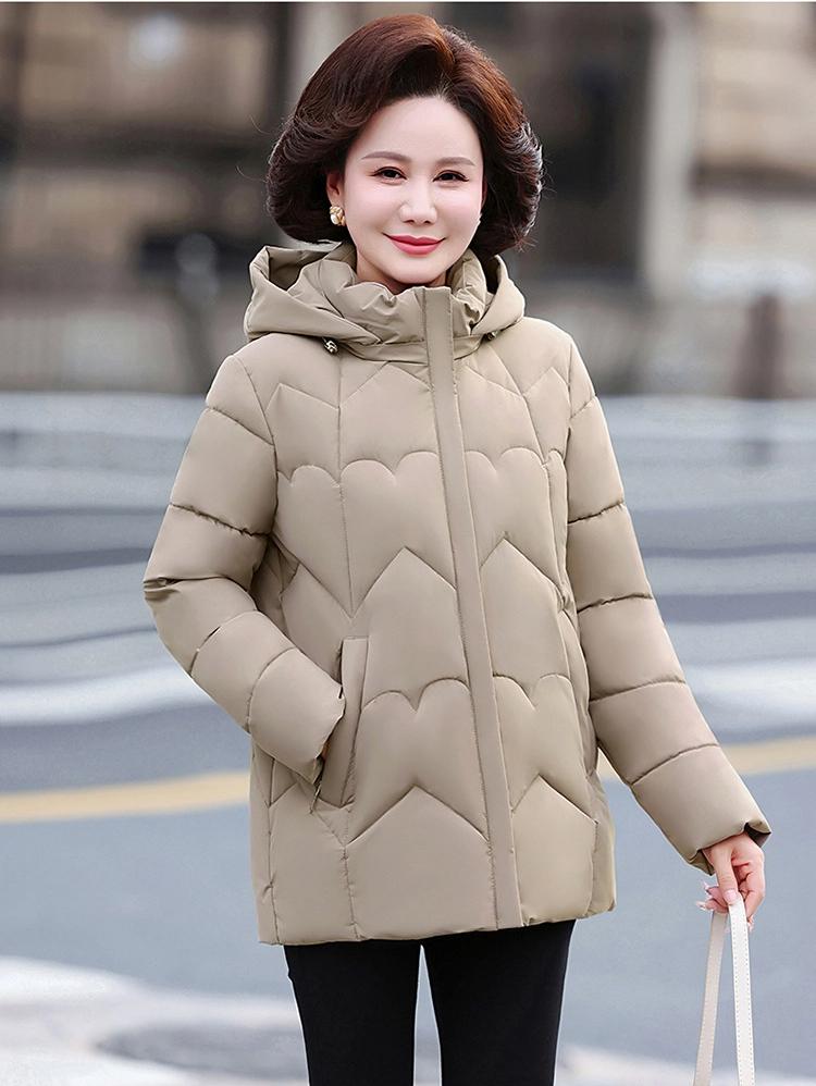 Women’s Short Hooded Windproof Thicken Warm Winter Jacket Gift for Mom