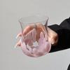 Künstlerische Lila Kiesglas Kaffeetasse Kreativer Umgekehrter Becher für Saft, Milchkaffee Bierbecher, Whiskeybecher