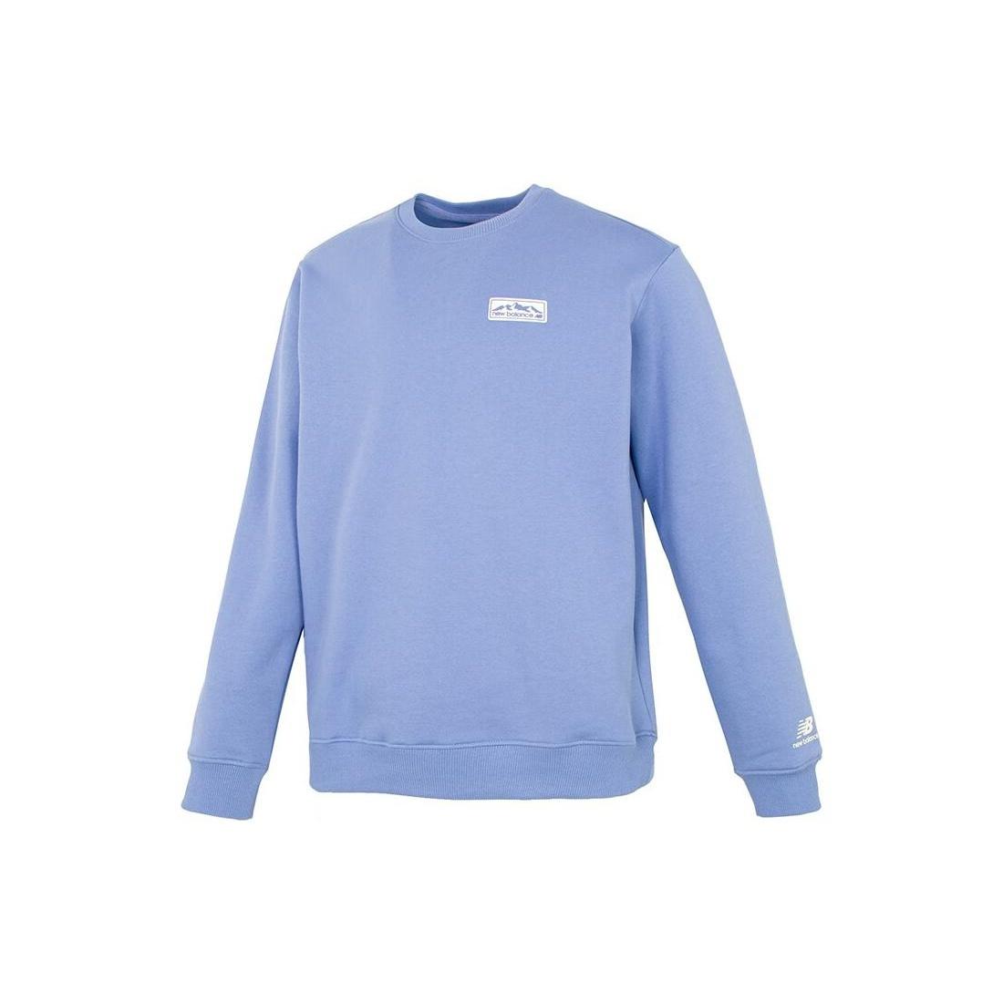 New Balance Logo Lifestyle Sweatshirt Asia Sizing Blue Unisex 5CC44613-LBL XL