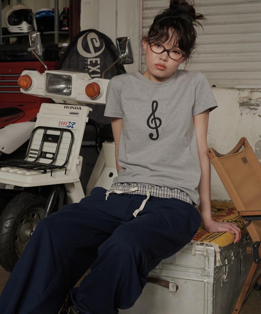 Okkitteu Two-Way Check Pants Navy