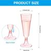 25pcs 150ml Disposable Cups Sparkling Champagne Bar Cups Plastic Champagne Flutes Clear Toasting Glasses for Weddings Party