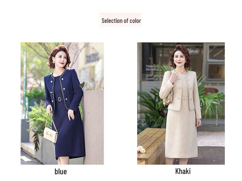 Costum din două piese de primăvară 2024 pentru femei de vârstă mijlocie (40-60)