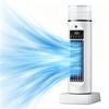 Night Light Fan Portable Tower with Remote Control, 6 Speed 7 Color LED Pet Friendly Cooling Light, Quiet Air Cooler, USB Powered Misting for